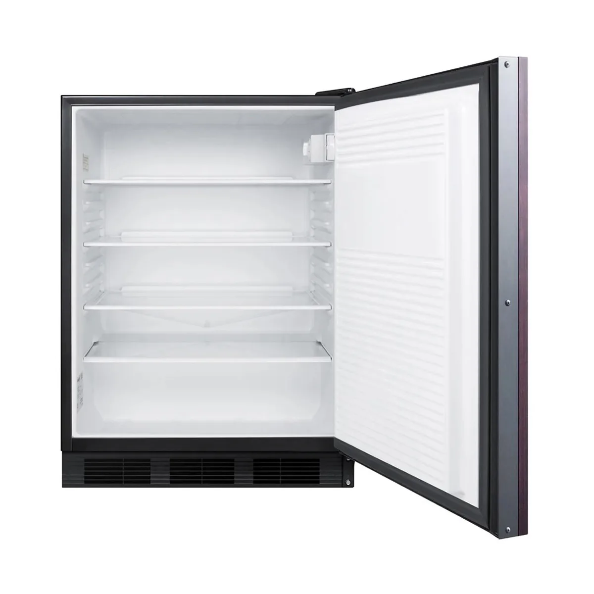 Summit FF7BKBIIFADA 24" Built-in Undercounter Refrigerator in Black, Panel Ready Door, ADA Compliant, 5.5 cu. ft.