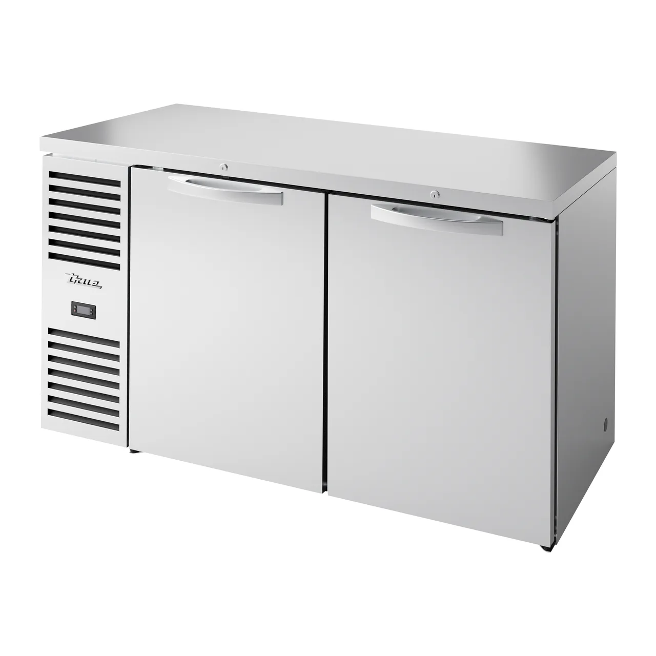 True TBR60-RISZ1-L-S-SS-1 60" Stainless Steel Solid Swing Door Back Bar Refrigerator with LED