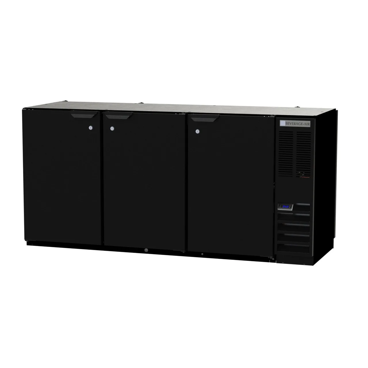 Beverage Air BB72HC-1-PT-B 72" Pass-Thru Solid Door Back Bar Cooler