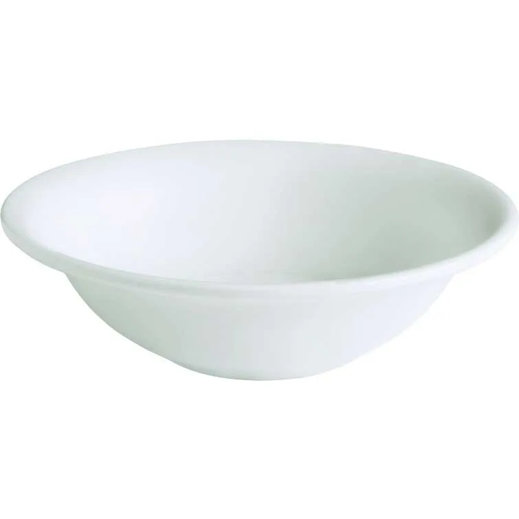 GET PA1101703724 Grapefruit Bowl, 10 Oz, 6.5" Round Porcelain White Rolled Edge Safe - Dozen