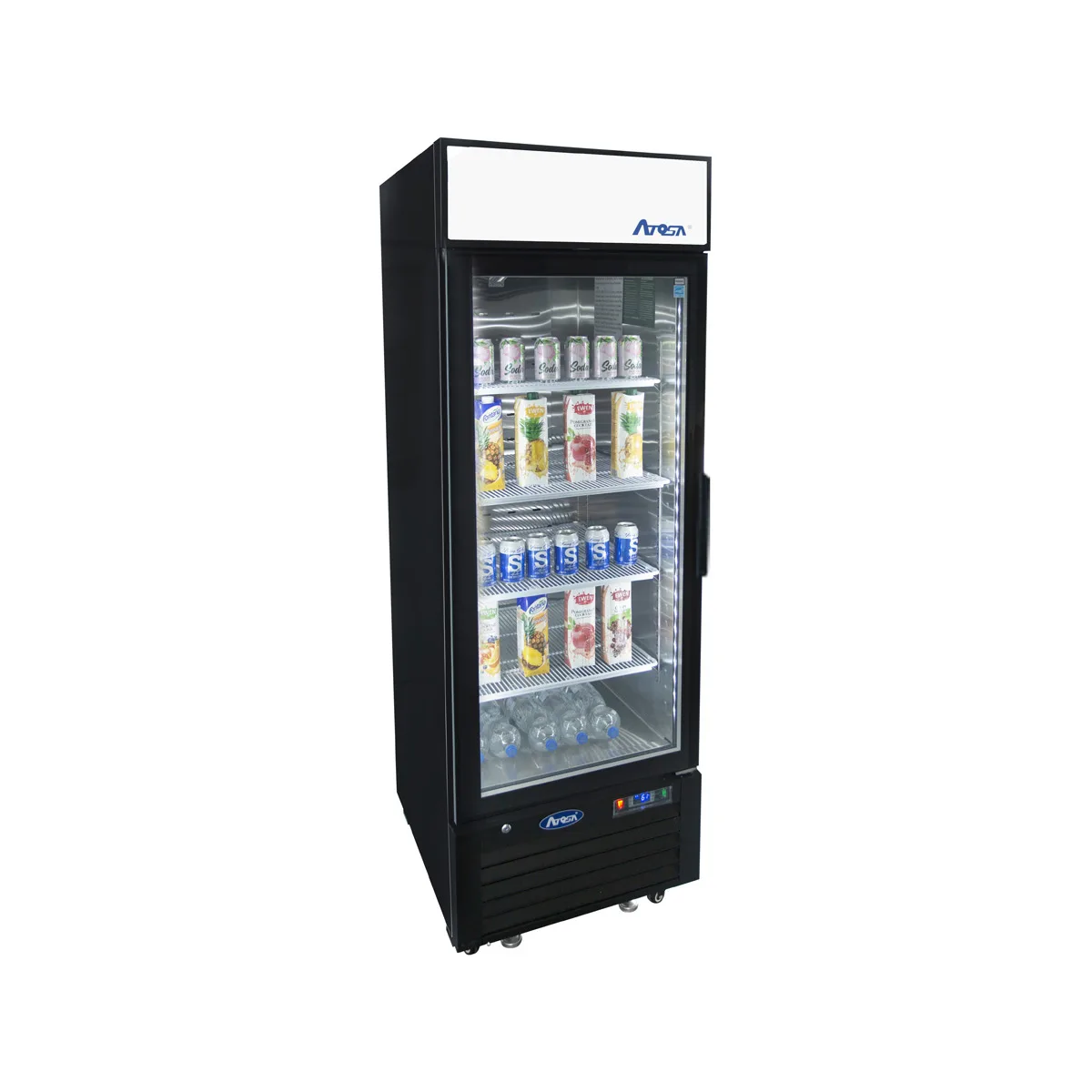 Atosa USA MCF8720GRL 27" 1 Left Hinged Glass Door Freezer in Black, 19.4 cu. ft.