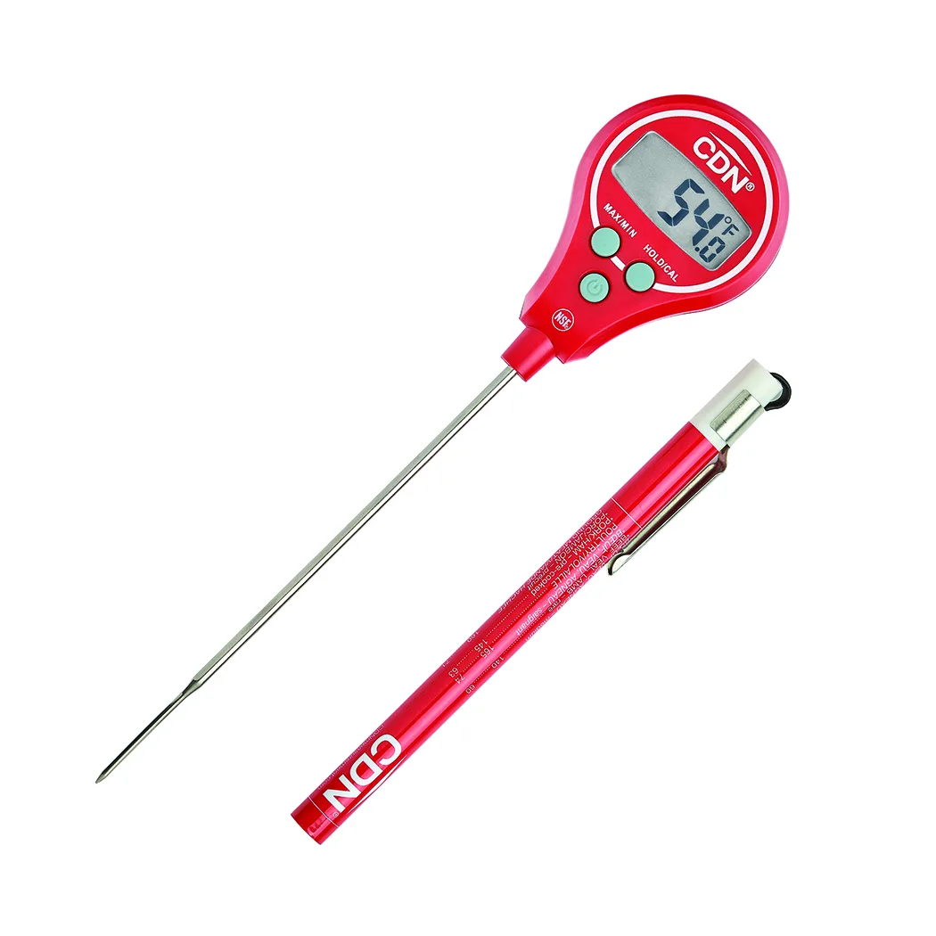 CDN DTL572-R Lollipop Thermometer, -40 to +572°F, 1.08"W x 0.52"H, 304 Stainless, IPX7 Waterproof