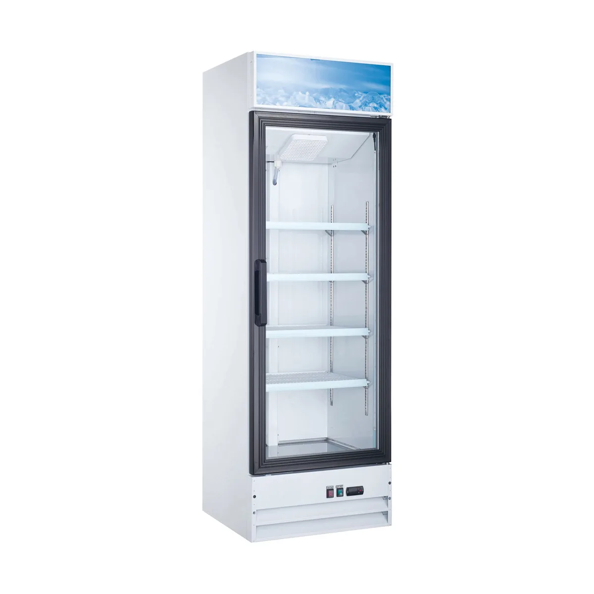 Omcan USA 59035 One Section Merchandising Refrigerator w/ Glass Door, Bottom Mount, 13.5 cu. ft.