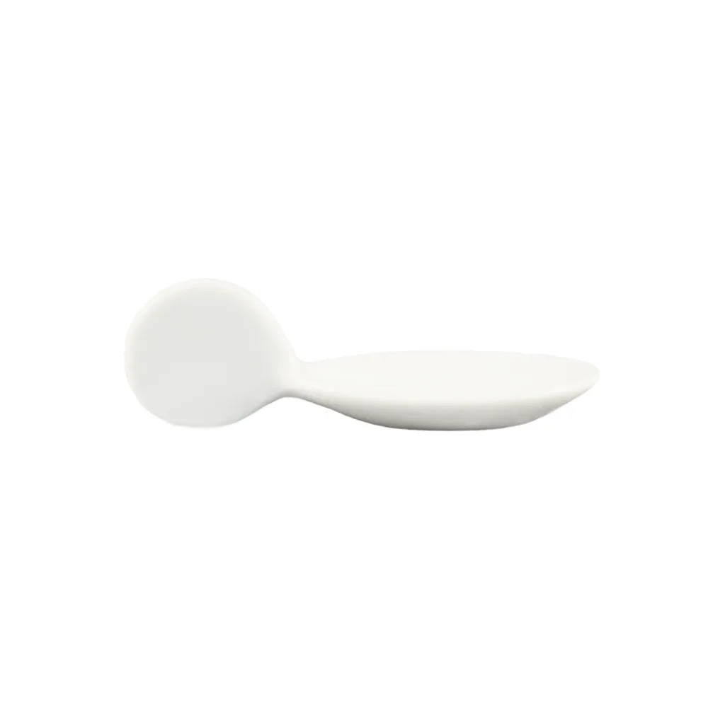 CAC China PTS-40 Spoon, 4" L x 1-1/2" W x 1-1/4" H, Porcelain White, Dishwasher Safe - 1 Dozen