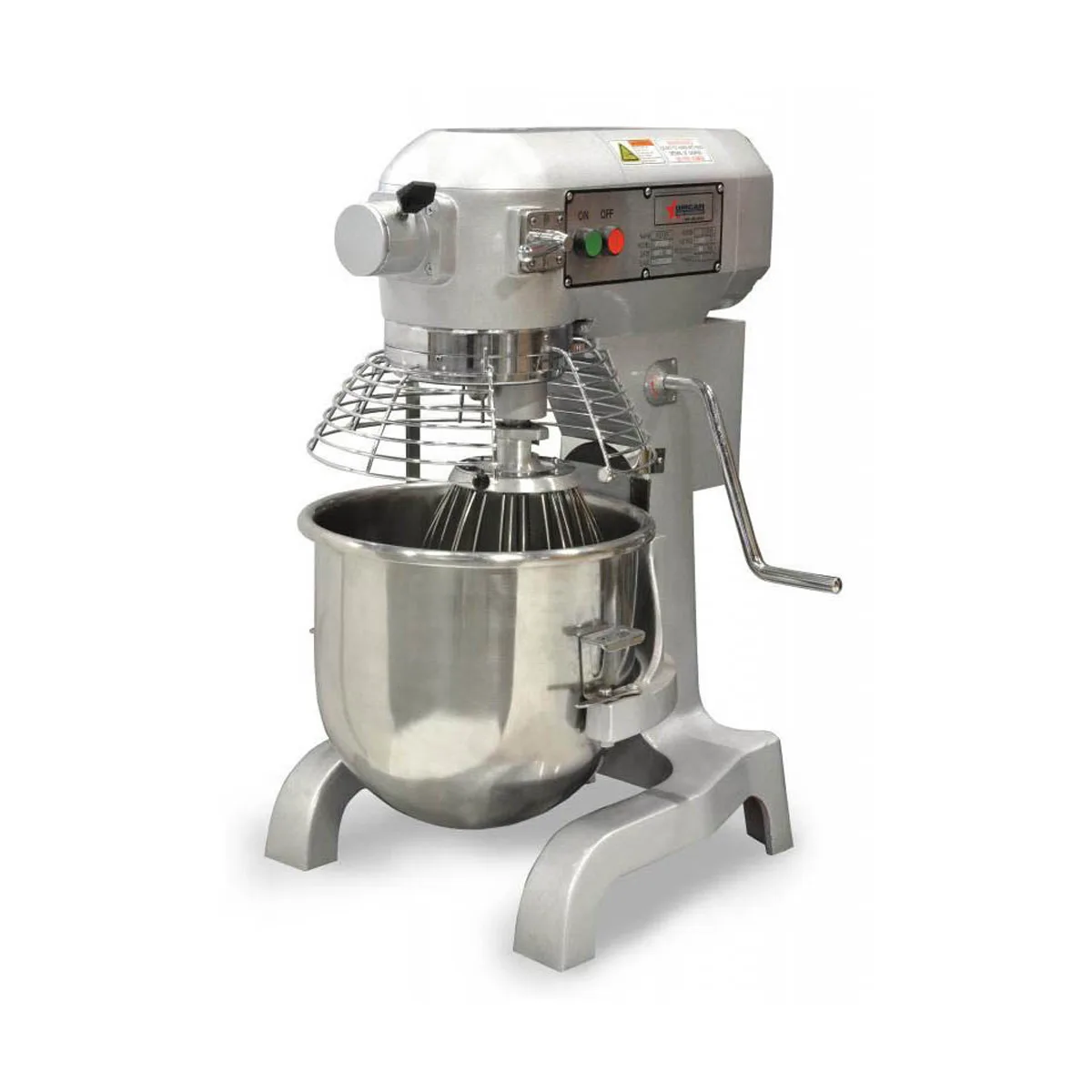 Omcan USA 20441 Countertop 20 qt Planetary Mixer with Guard, #12 HUB, 3-Speed, 1-1/2 hp