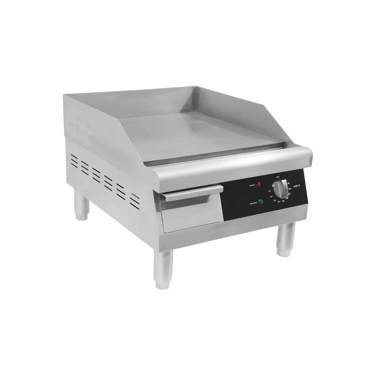Omcan USA 43212 16" Countertop Electric Griddle with 15.5" x 16" Surface, Thermostatic Controls, 120v/1ph