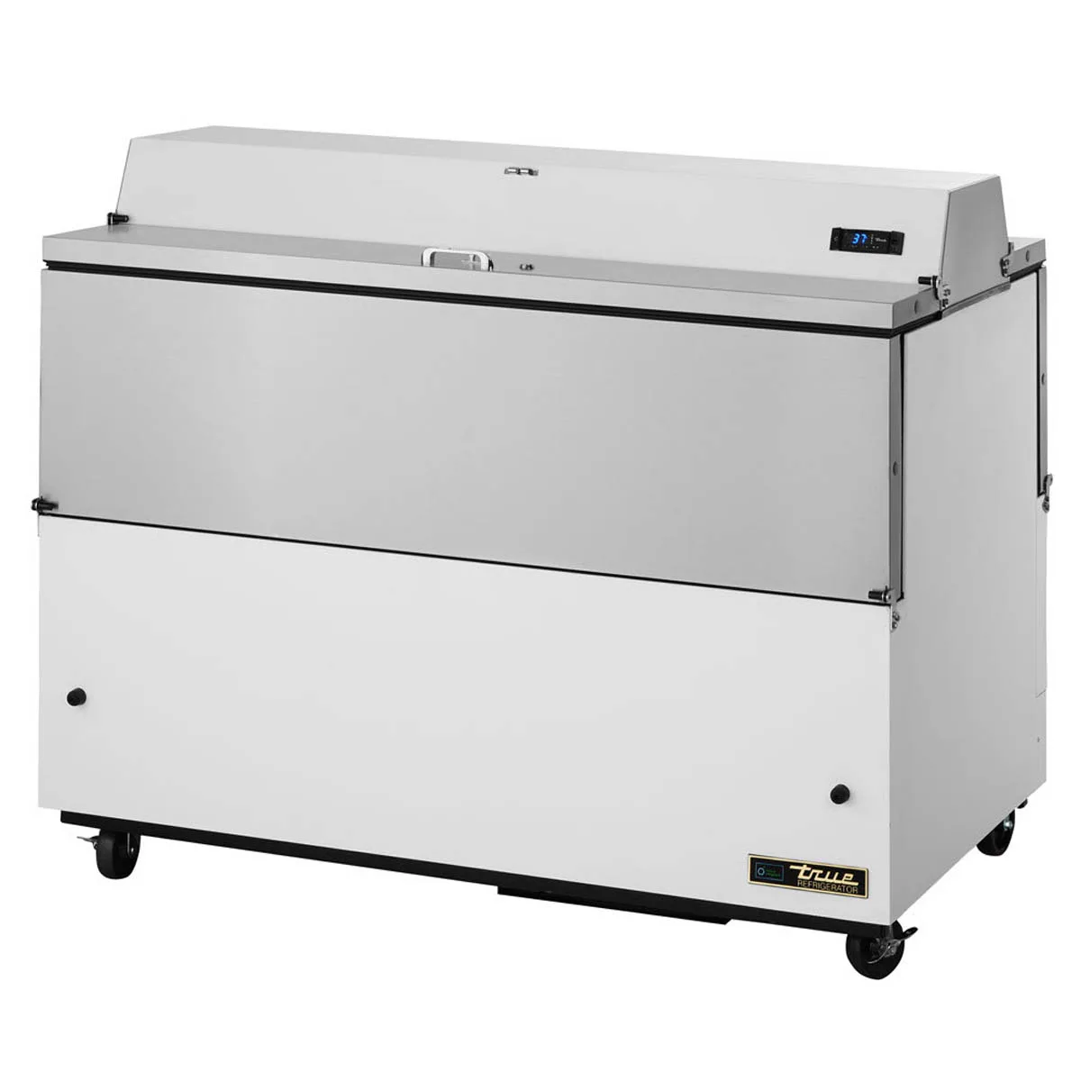 True TMC-58-DS-HC 58" Dual Sided Milk Cooler, Forced Air, 16 Crates Capacity