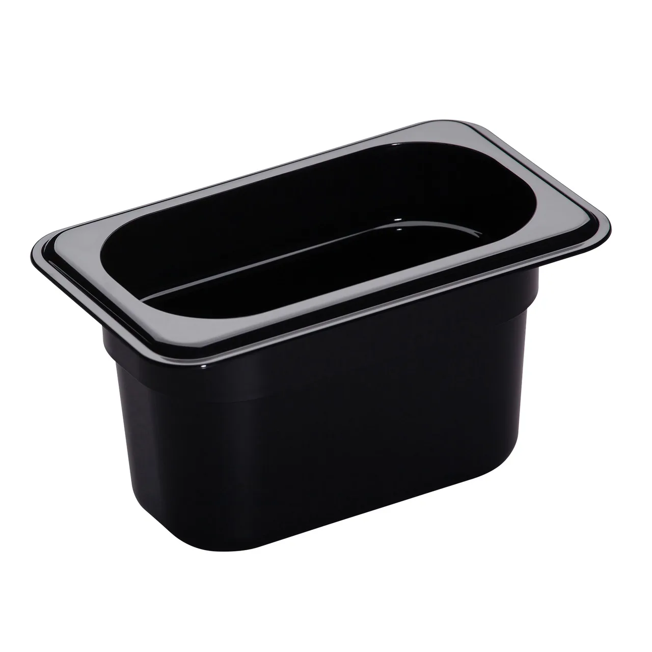 Cambro 94HP110 H‑Pan 1/9 Size, 4" Deep, Black Non‑Stick Plastic Pan, -40°F to 375°F, NSF