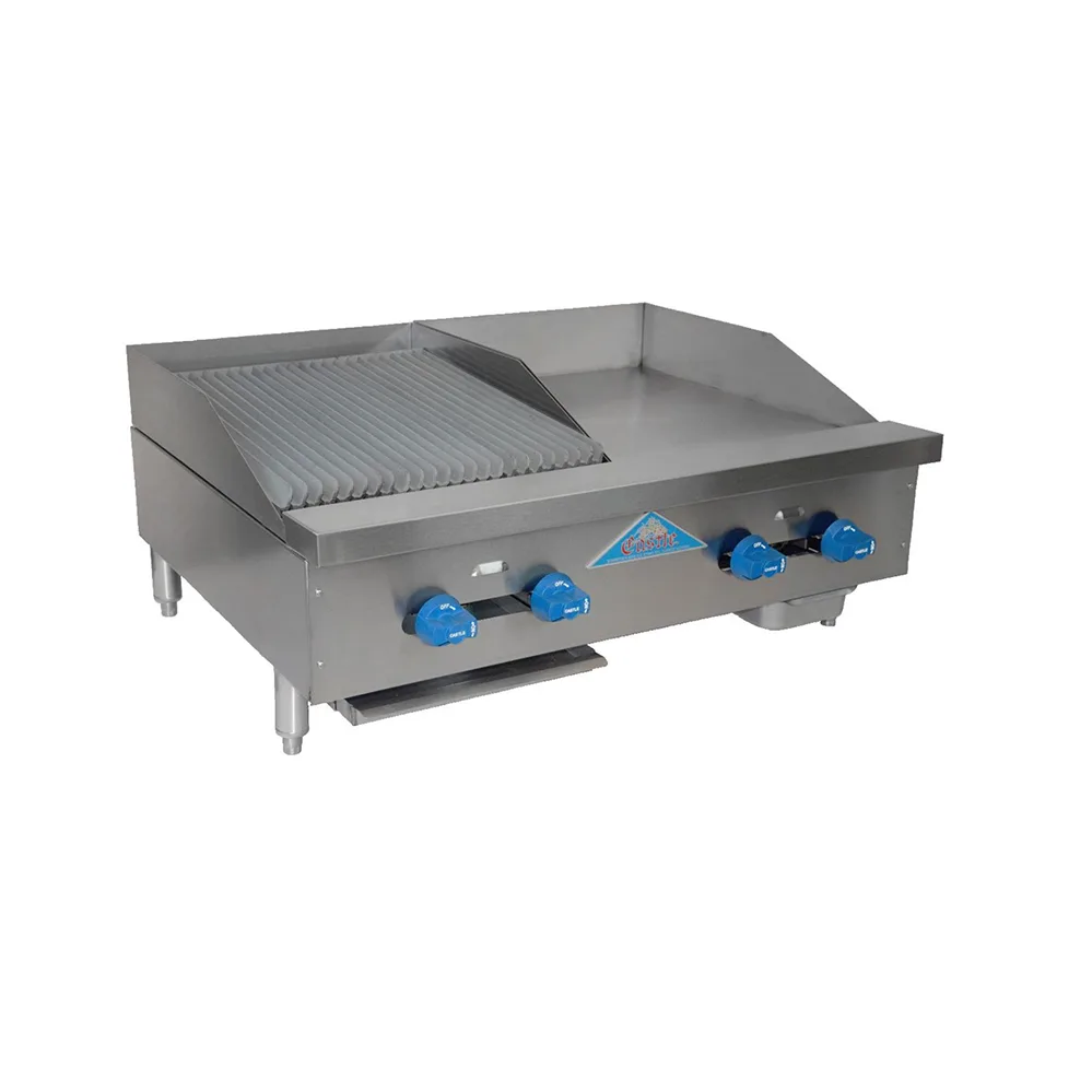 Comstock-Castle 3236-18-1.5RB 36" Countertop Gas Griddle/Charbroiler Combination, 76.000 BTU