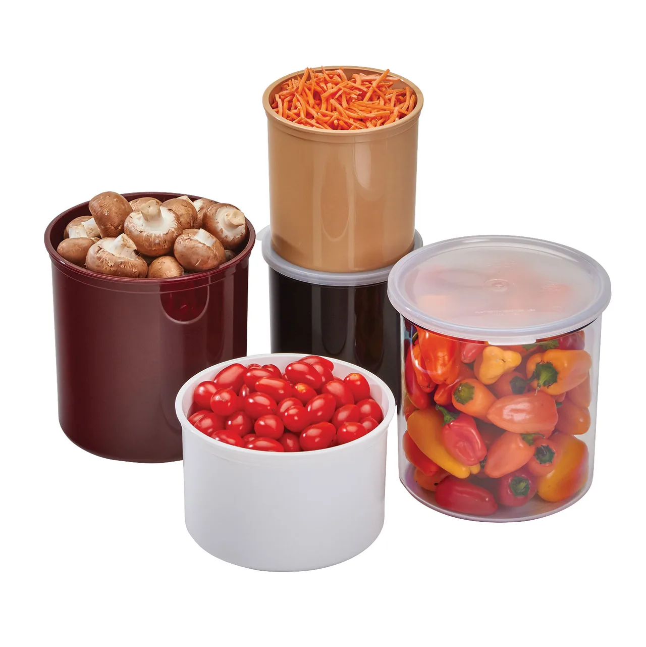Cambro CP27148 2.7 Qt Round Crock, 6-5/8" Dia x 6-3/4" H, White Polypropylene, NSF, Dishwasher Safe