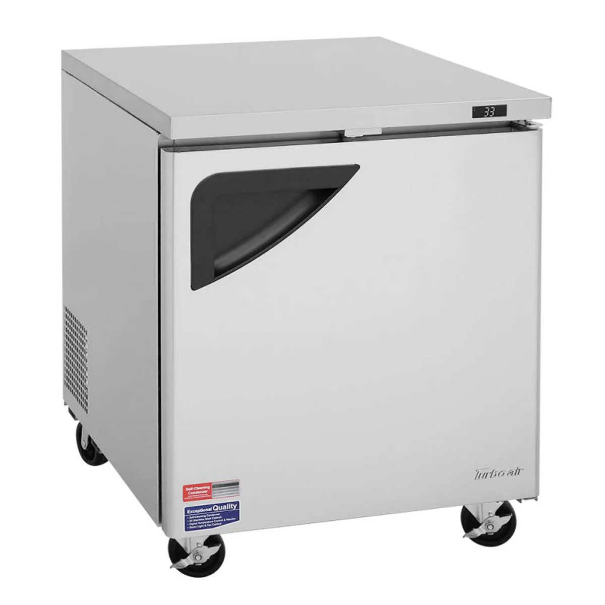 Turbo Air TUR-28SD-N 27" 1-Section Undercounter Refrigerator w/ 1 Door, 6.8 cu. ft.