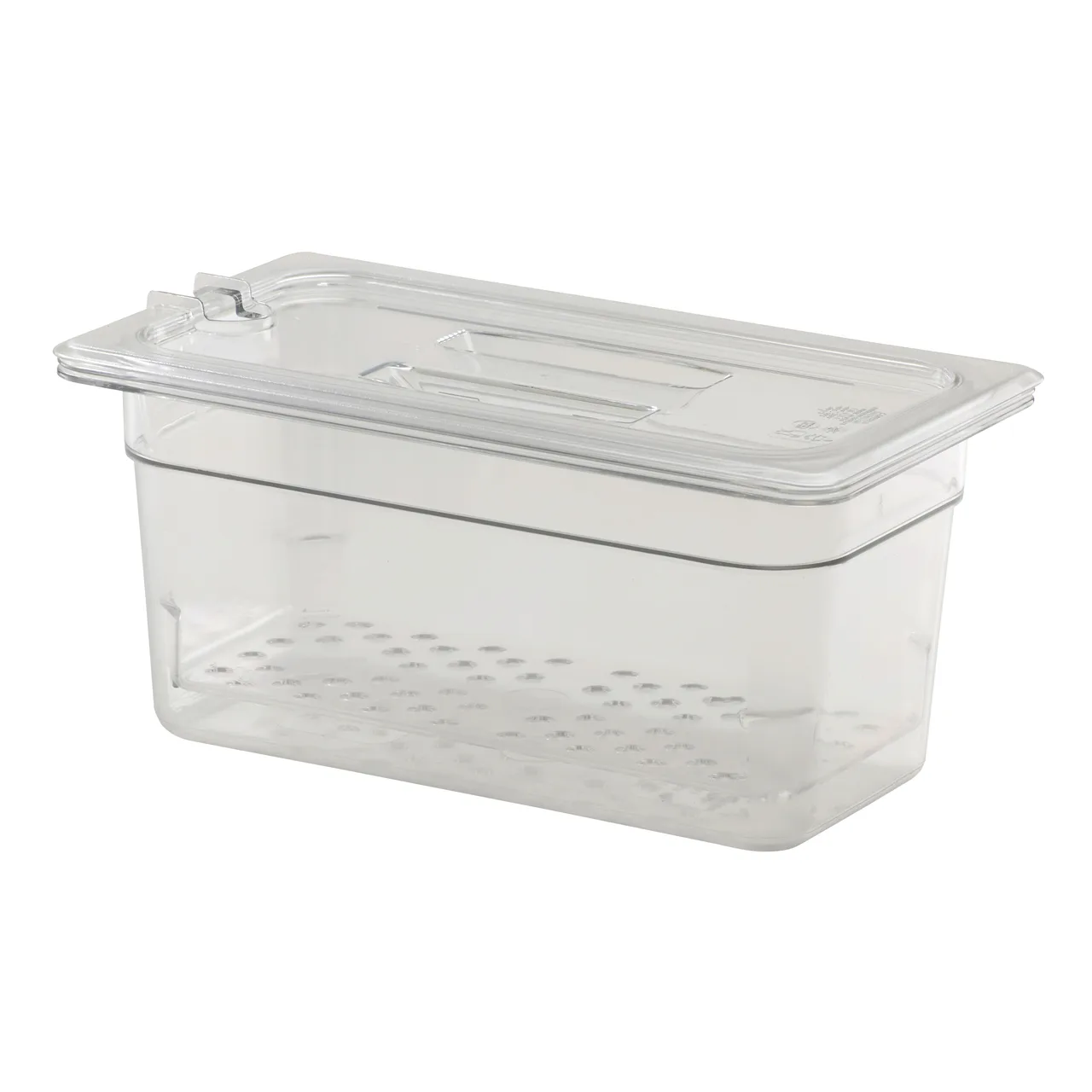Cambro 30CWCHN135 Clear PC Food Pan Cover – 1/3‑Size, Handled with Spoon‑Notch Slot, NSF