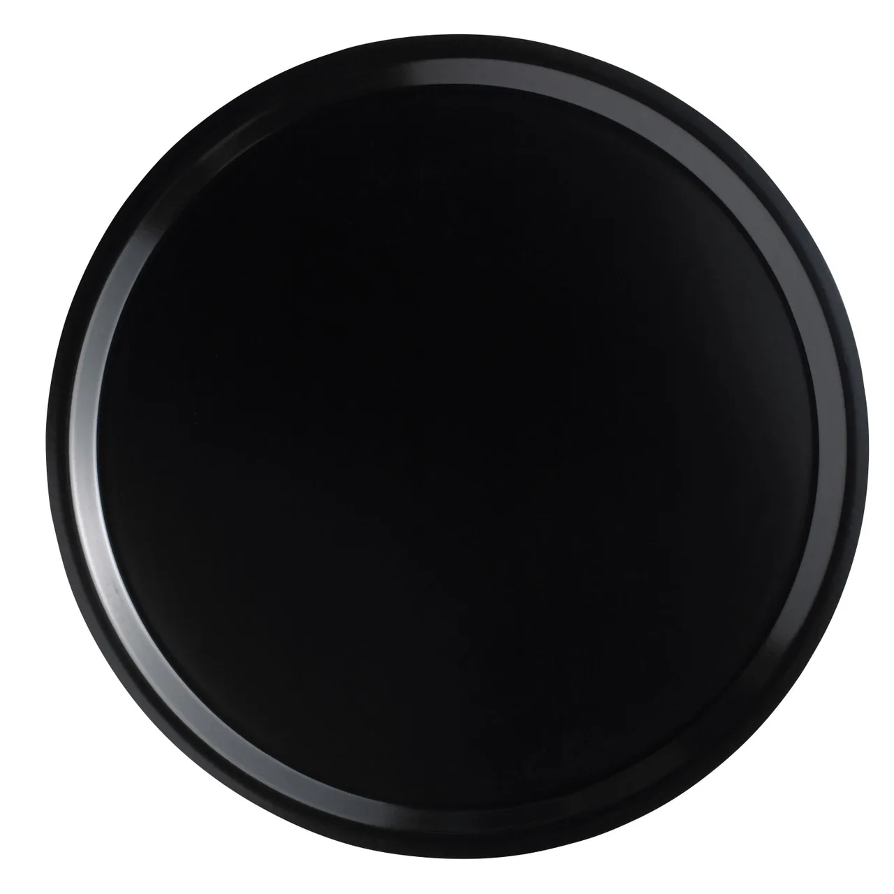 Cambro 1200110 Camtray Round 12" Fiberglass Serving Tray, Black, Dishwasher Safe, NSF