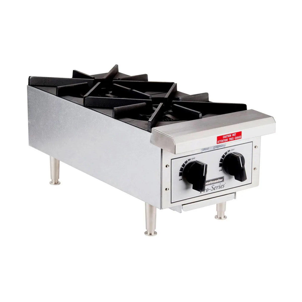 Toastmaster TMHP2 12" Countertop Gas Hotplate with (2) Burners, Manual Control, 44.000 BTU