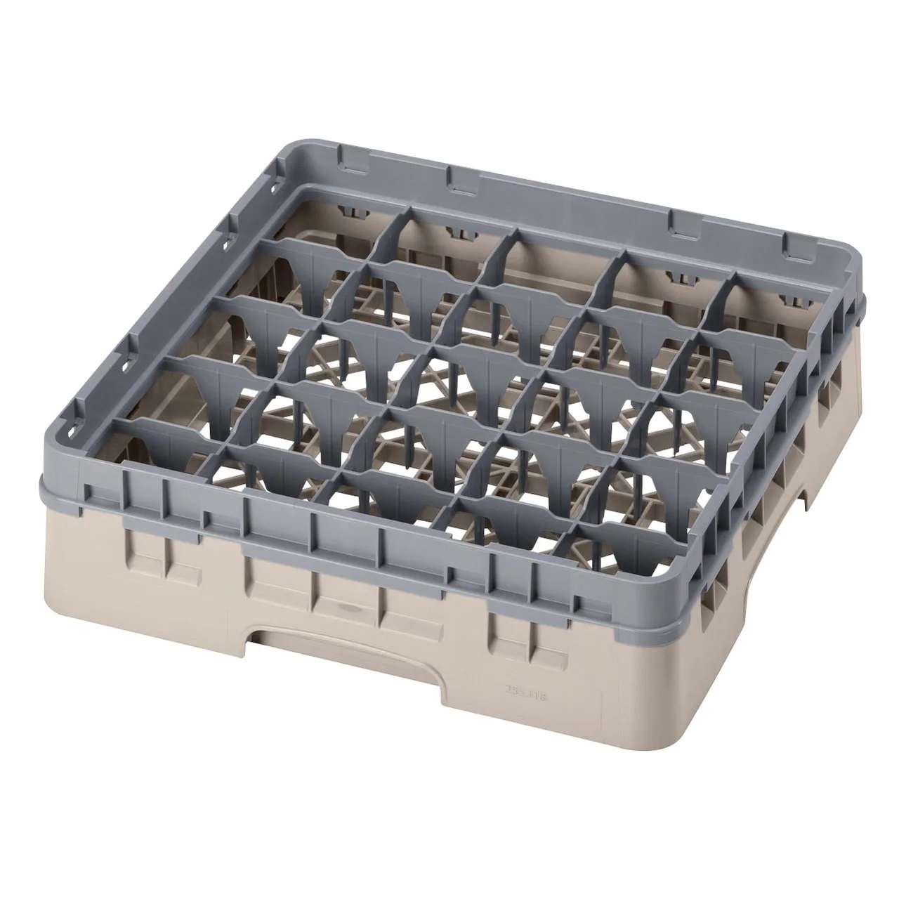 Cambro 25S318184 Camrack Glass Rack, Full Size, Beige, 19-3/4 x 19-3/4, 25 Compartments