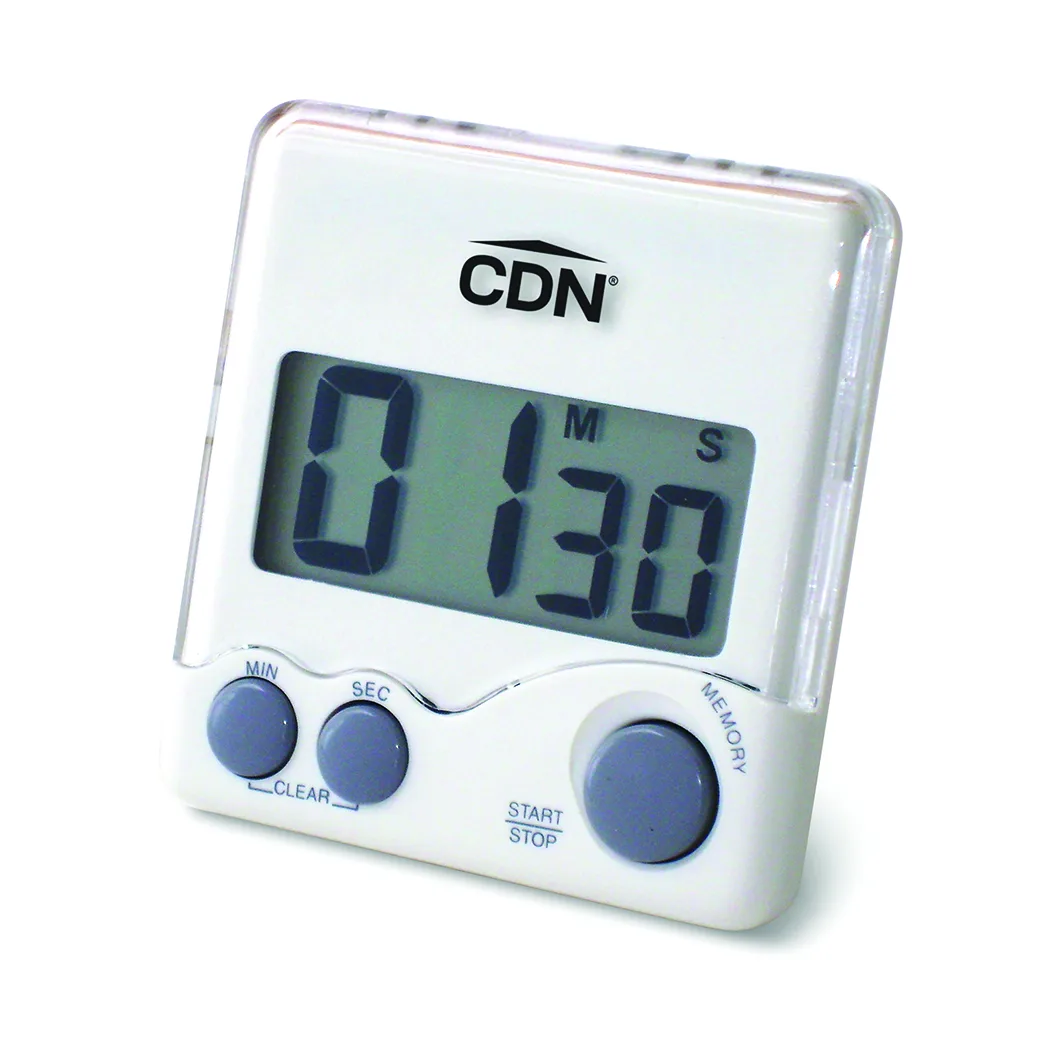 CDN Measurement Tools TM7-W Digital Timer, 100‑Min Loud Alarm, Large Digits, ABS, Clip/Magnet/Stand