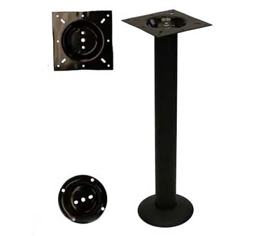 Klinger's Trading BBD40 Bar Height Cast Iron Table Base, 3" Column, Bolt Down, Powder Coat Finish