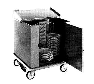 Carter-Hoffmann CD260 Stainless Steel Unheated Dish Storage Cart, 252 Plates, 12" Diameter, Silver, Rotary Design