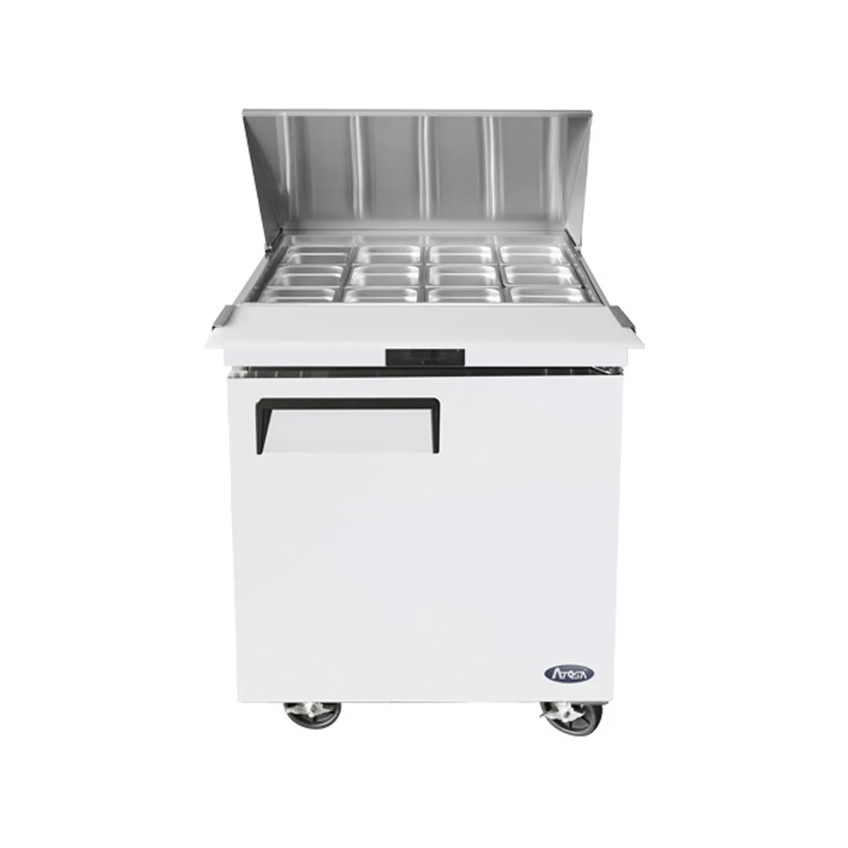 Atosa USA MSF8305GR 27" One Section Mega Top Sandwich/Salad Prep Table w/ 1 Door, 12 Pans