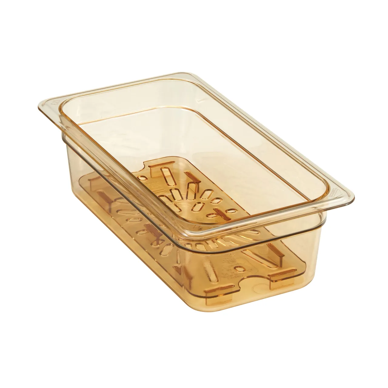 Cambro 30HPD150 H‑Pan Drain Shelf, 1/3‑Size Amber Plastic, -40°F‑300°F Non‑Stick, NSF