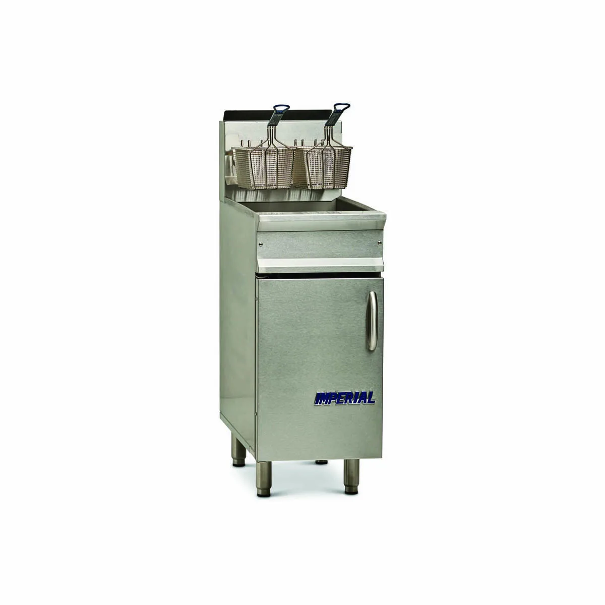 Imperial IRF-40 15" Floor Model Full Pot Range Match Gas Fryer, 40 lbs, 105.000 BTU