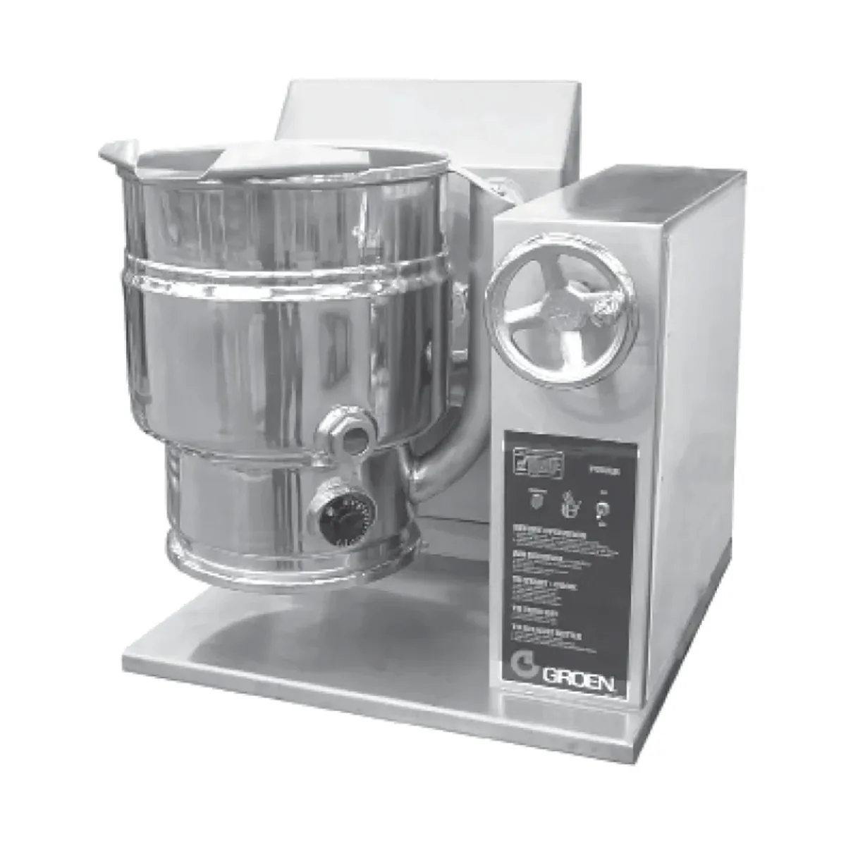Groen TDHC-20A 5 Gallon Countertop Tilting 2/3 Steam Jacketed Gas Kettle, 31.000 BTU