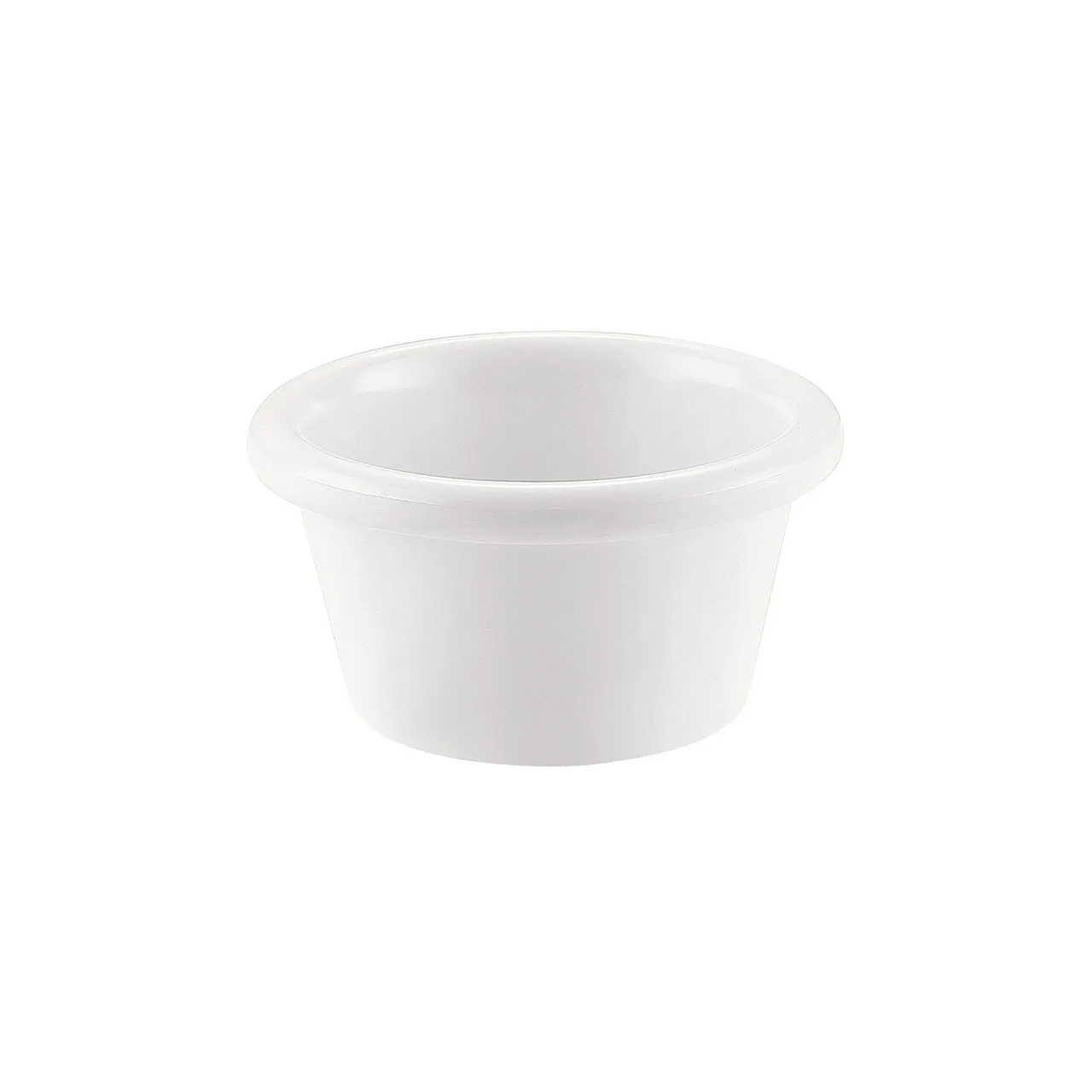 CAC China MRKF-2 Plastic Ramekin, 2 oz (2‑7/8" Dia) White Melamine, Dishwasher Safe - 1 Dozen