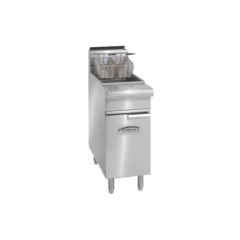 Imperial IRF-50-OP 15" Floor Model Open Pot Gas Fryer, 50 lbs, 120.000 BTU