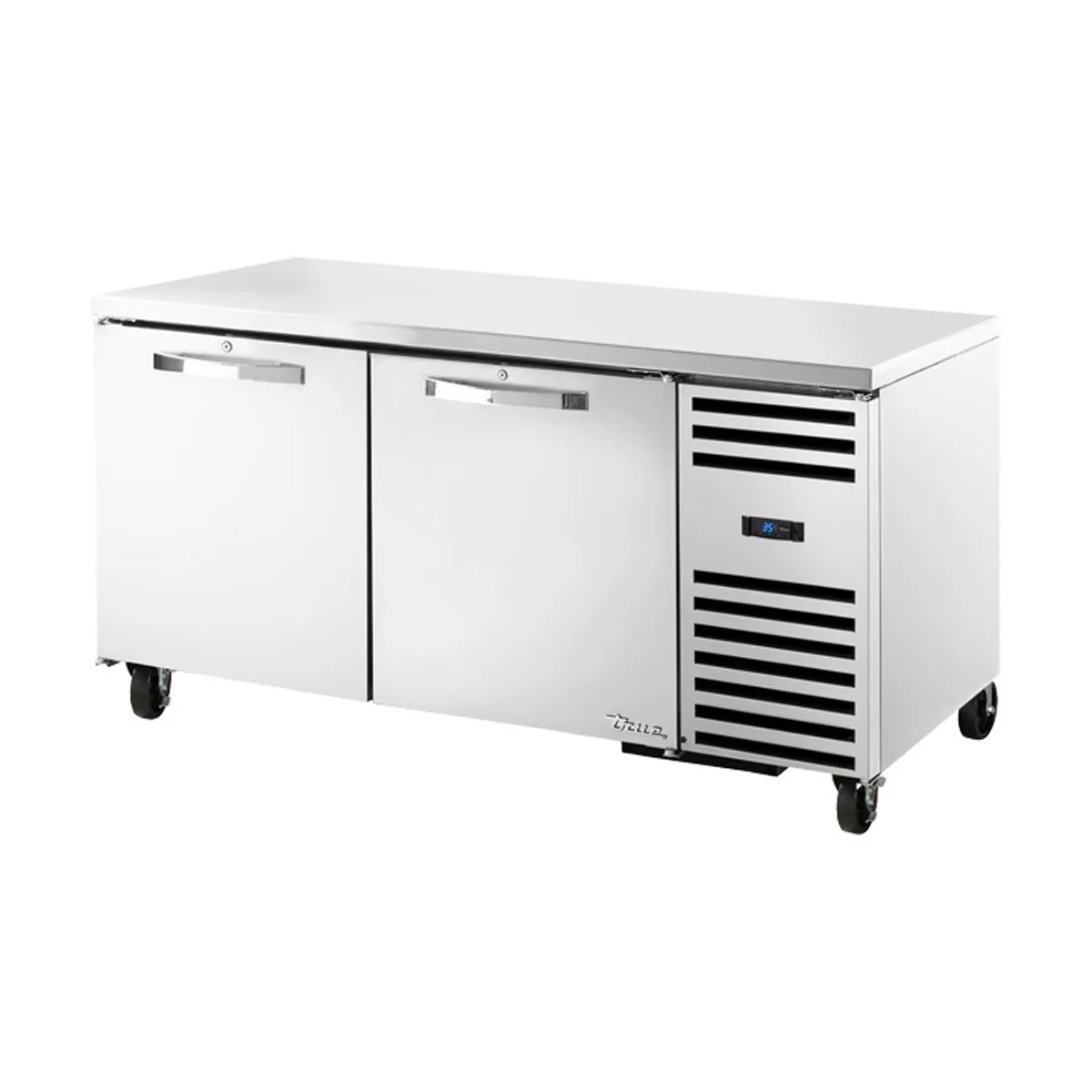 True TUC-67-HC~SPEC3 67" 2-Section Undercounter Refrigerator w/ Heavy-Duty 2 Solid Doors
