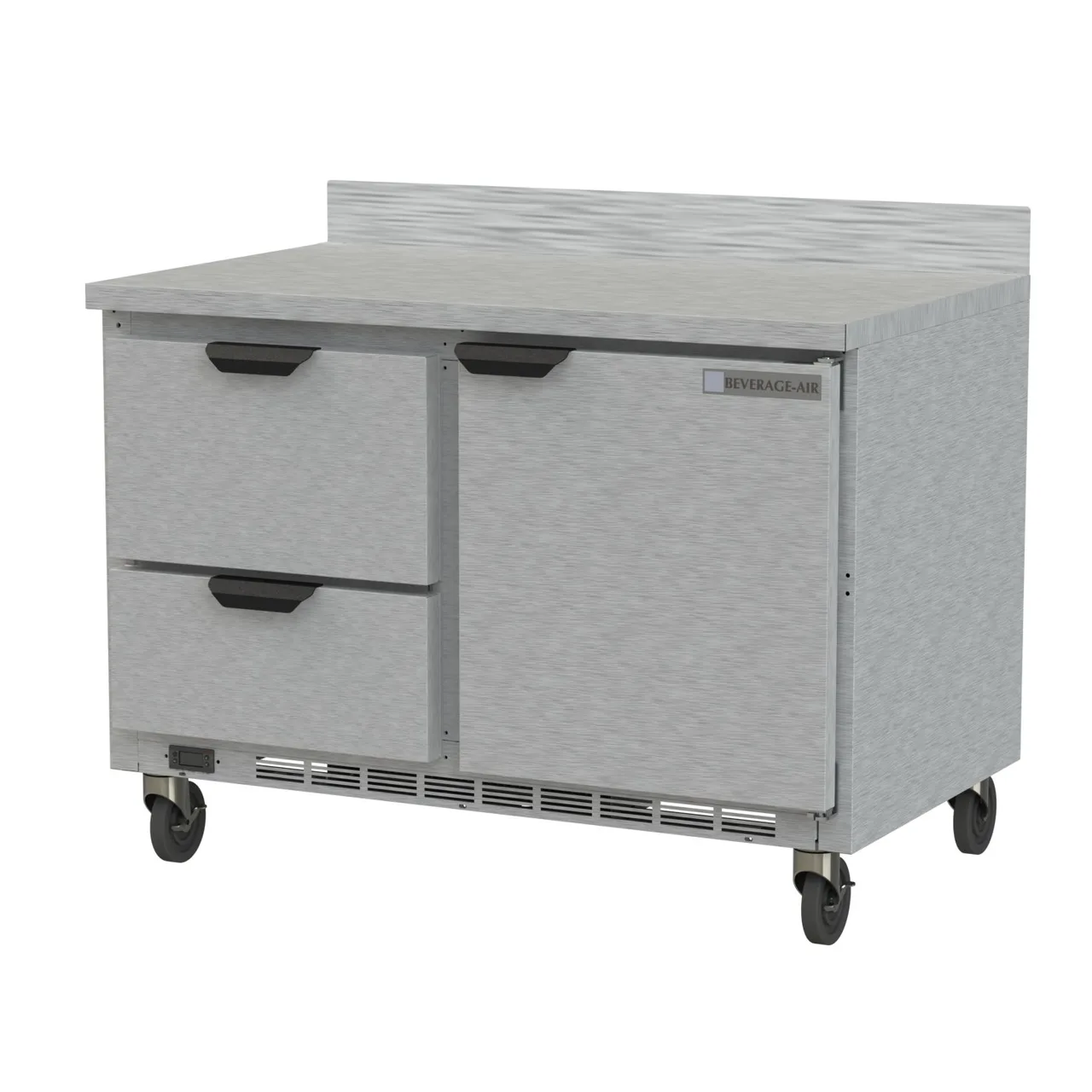 Beverage Air WTRD48AHC-2 48" 2-Section Worktop Refrigerator w/ 2 Drawers & 1 Door, 11.8 cu. ft.