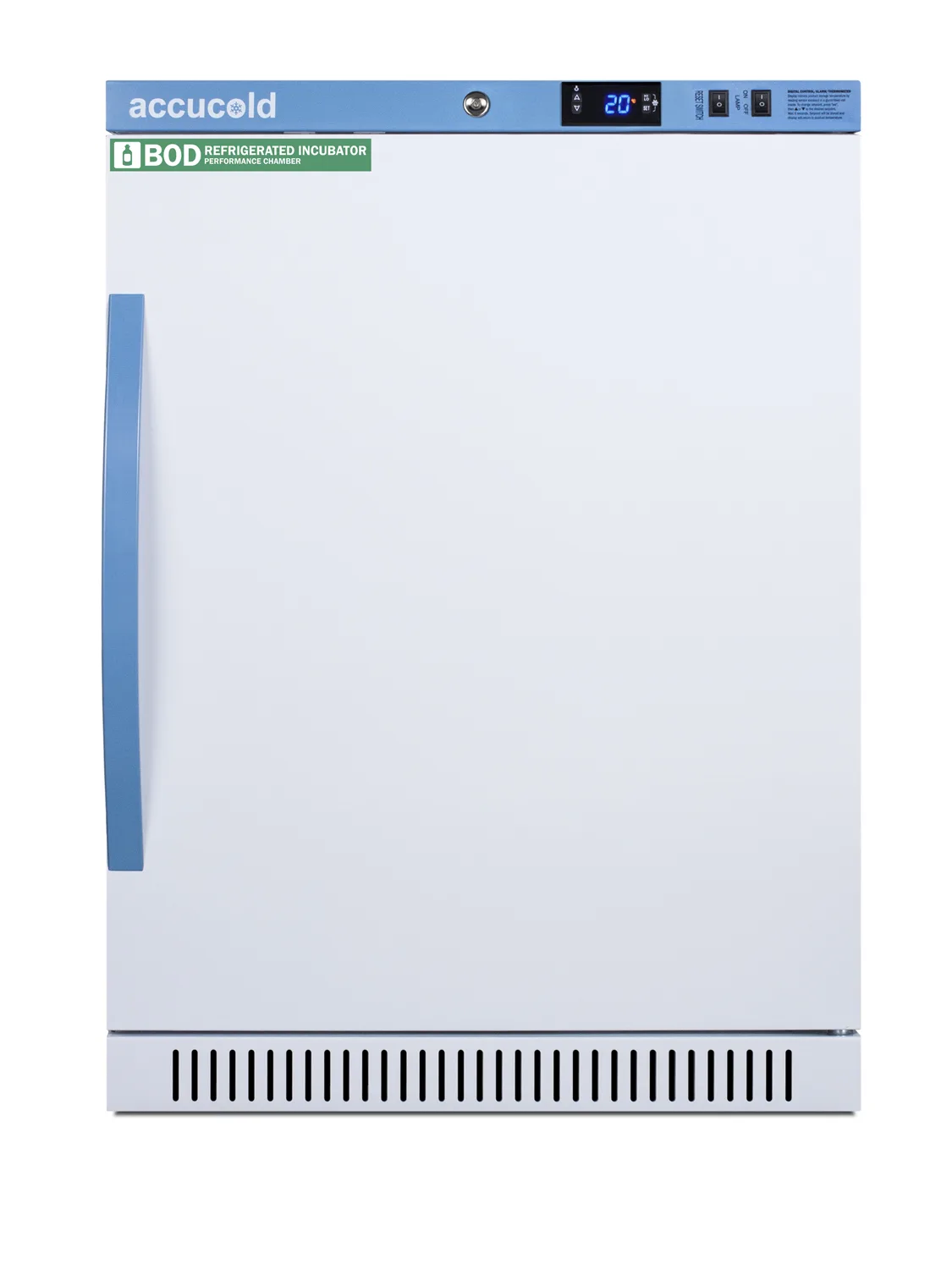 Summit ABOD6 Medical Refrigerator, 24" White Solid Door, 6.0 Cu.ft, 4‑60°C Range, LED Display, R600a