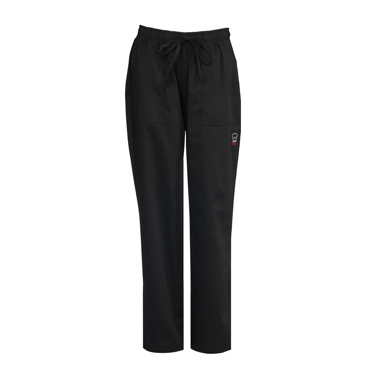 Winco UNF-8KL Briley Women'S Chef Pants, black, large