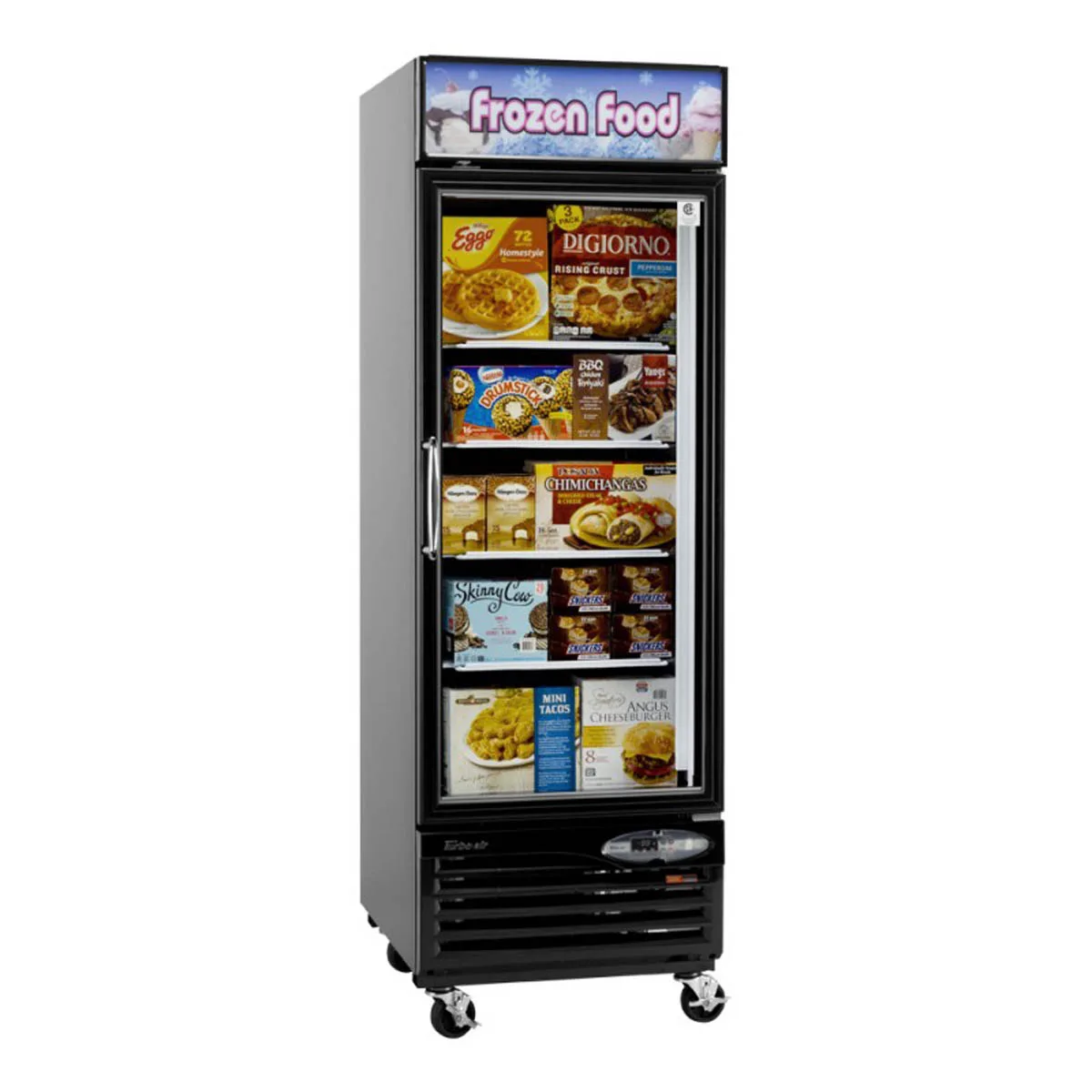 Turbo Air TGF-23F(B)-N 27" 1 Glass Door Freezer Merchandiser, White or Black, 17.7 cu. ft.