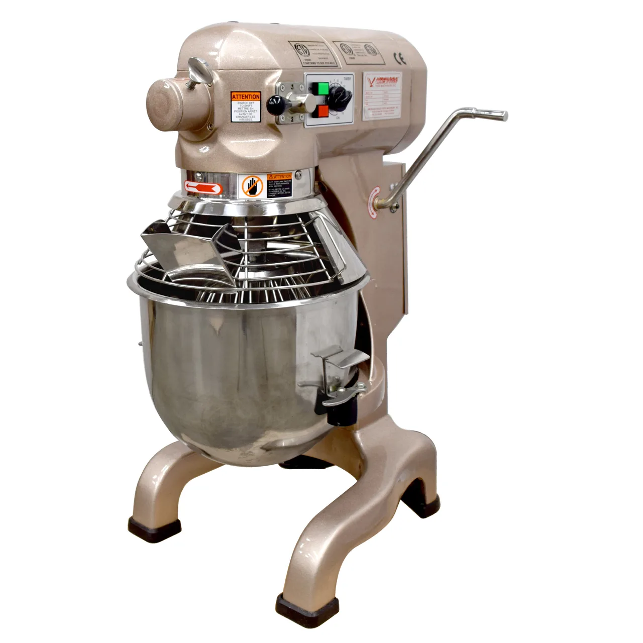 American Eagle AE-20GA Countertop 20 qt Planetary Mixer with Timer, #12 HUB, 3-Speed, 1/2 hp