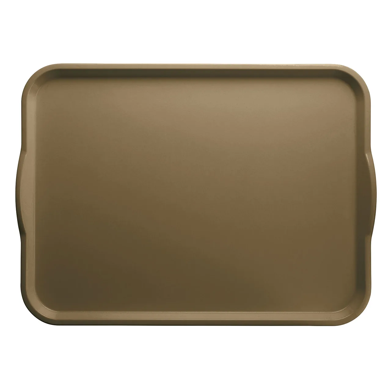 Cambro 1520H513 Camtray Rectangular Tray, 15" x 20", Fiberglass, Leaf Brown, NSF, Handles, USA Made