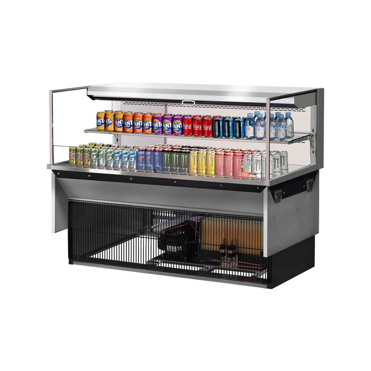 Turbo Air TOM-60L-UF-S-2SI-N 59" Drop In Open Refrigerated Deli Display Case