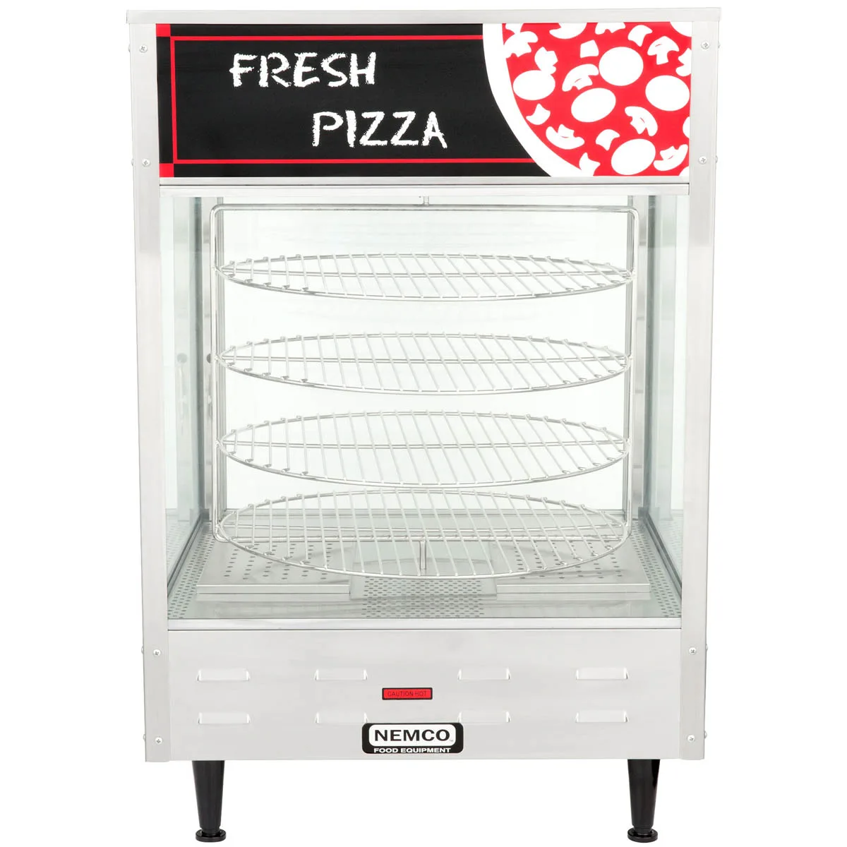 Nemco 6452 22" Full Service Countertop Pizza Merchandiser, 4 Shelves