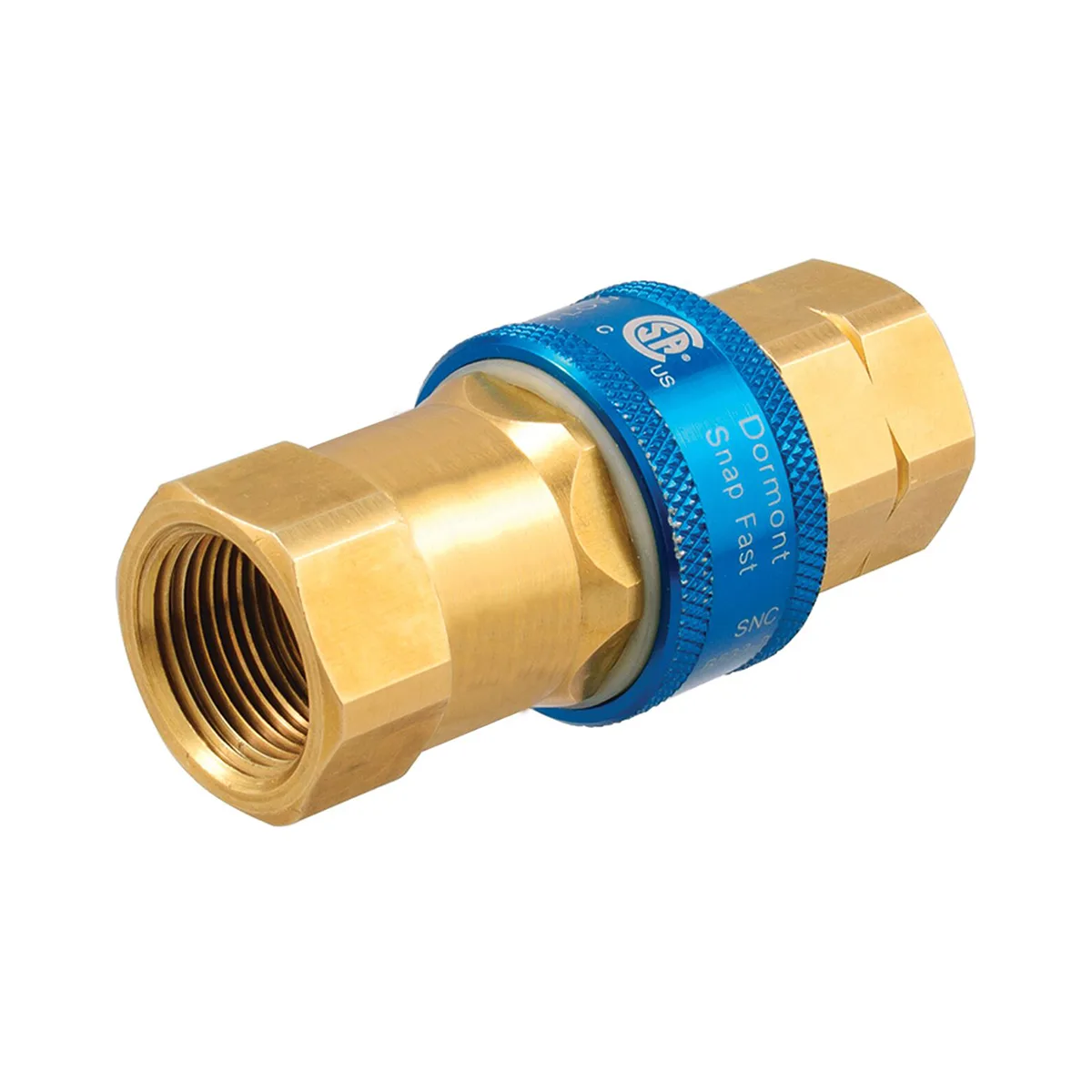 Dormont A125R 1-1/4" (32 mm) SnapFast™ QD Push Inlet Water Connector, Brass Finish