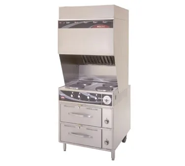 Wells WV-4HFRW Vcs2000 Ventless Cooktop, Electric, (4) French Plates
