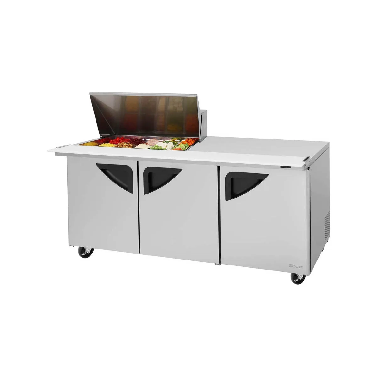Turbo Air TST-72SD-15M-N 72" Mega Top Sandwich/Salad Prep Table w/ 3 Doors, 15 Pans