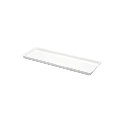 GET M926-NW Tray, 26"L x 9"W x 1-1/2"H, Rectangular White Melamine, Break-Resistant