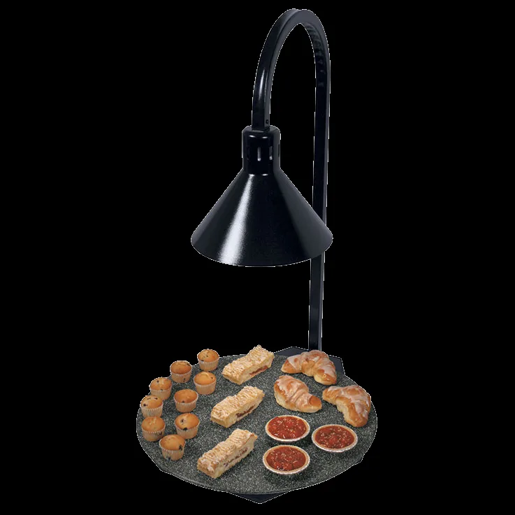 Hatco GRSSR16-DL77516 Glo-Ray® Round Heated Simulated Stone Shelf with Decorative Lamp