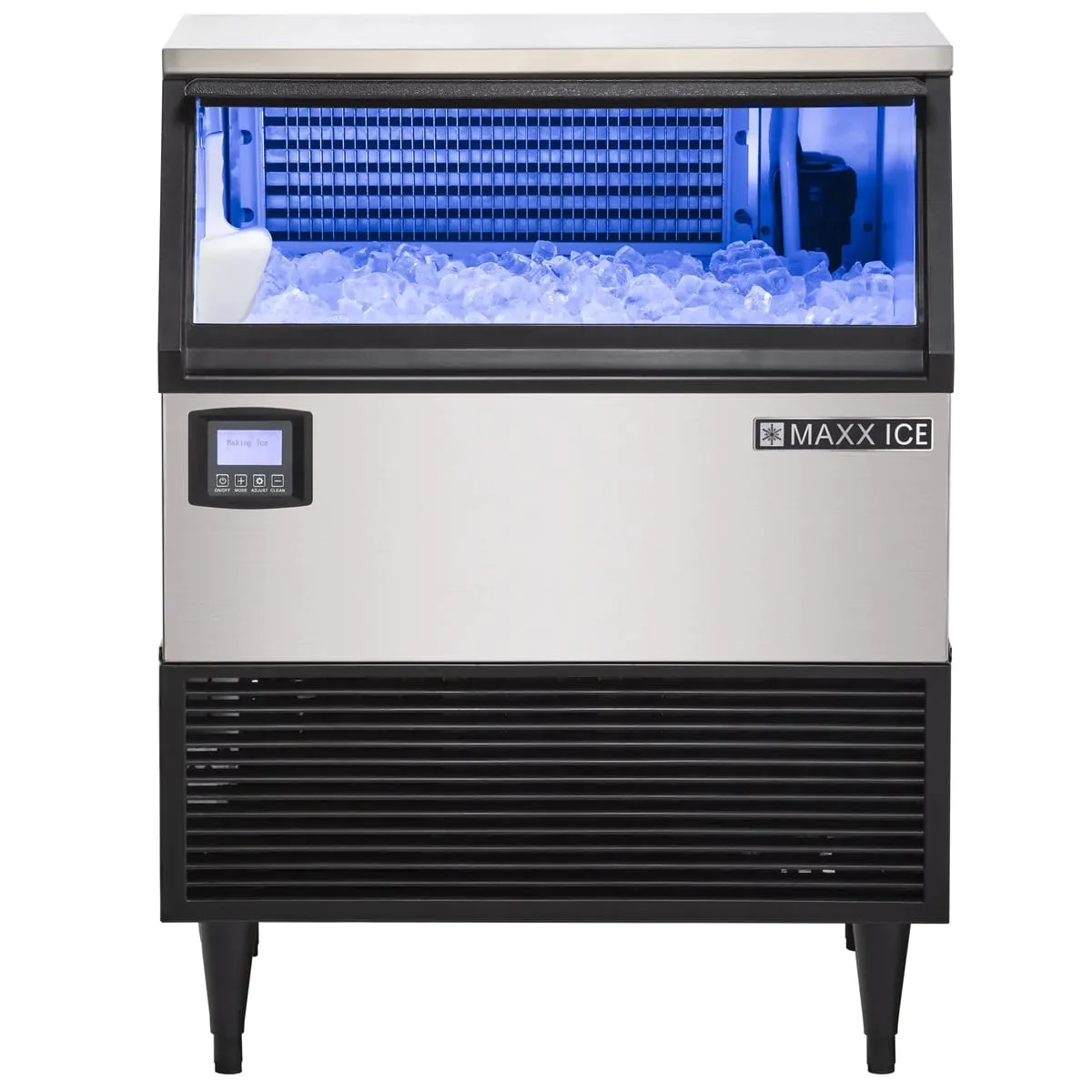 Maxx Ice MIM320NH 30" Air Cooled Half Cube 328 lb Undercounter Ice Machine with 100 lb Bin