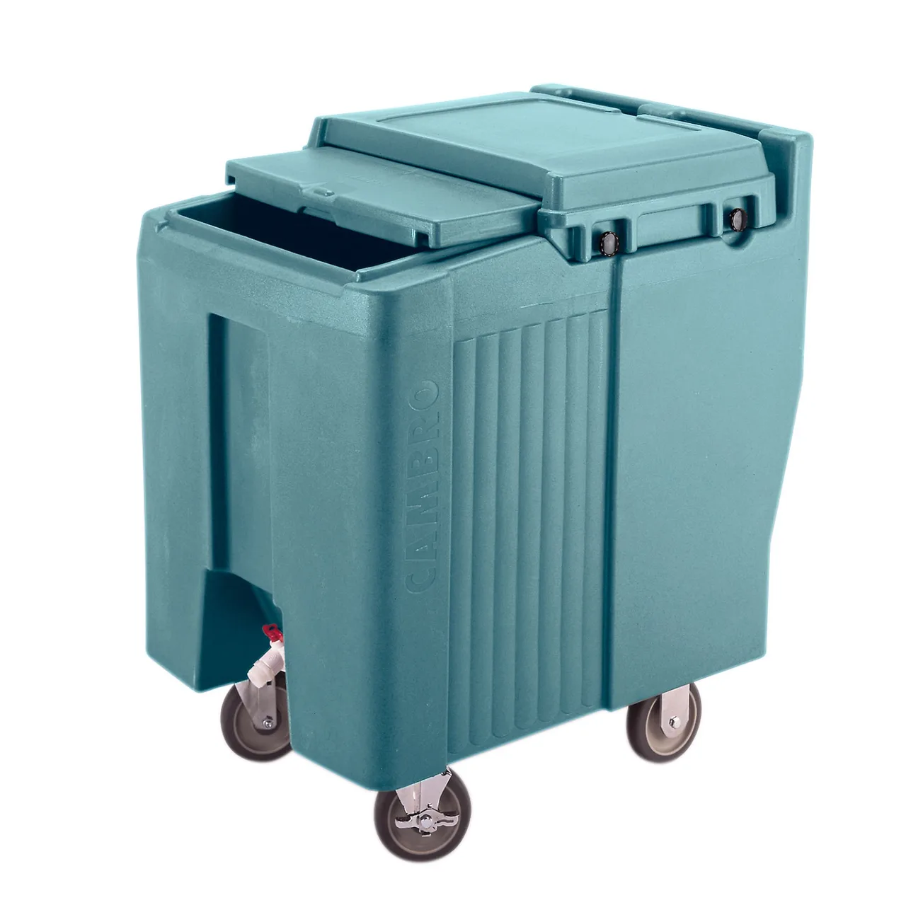 Cambro ICS175L401 Plastic Mobile Ice Bin / Ice Caddy, 175 lb, Slate Blue