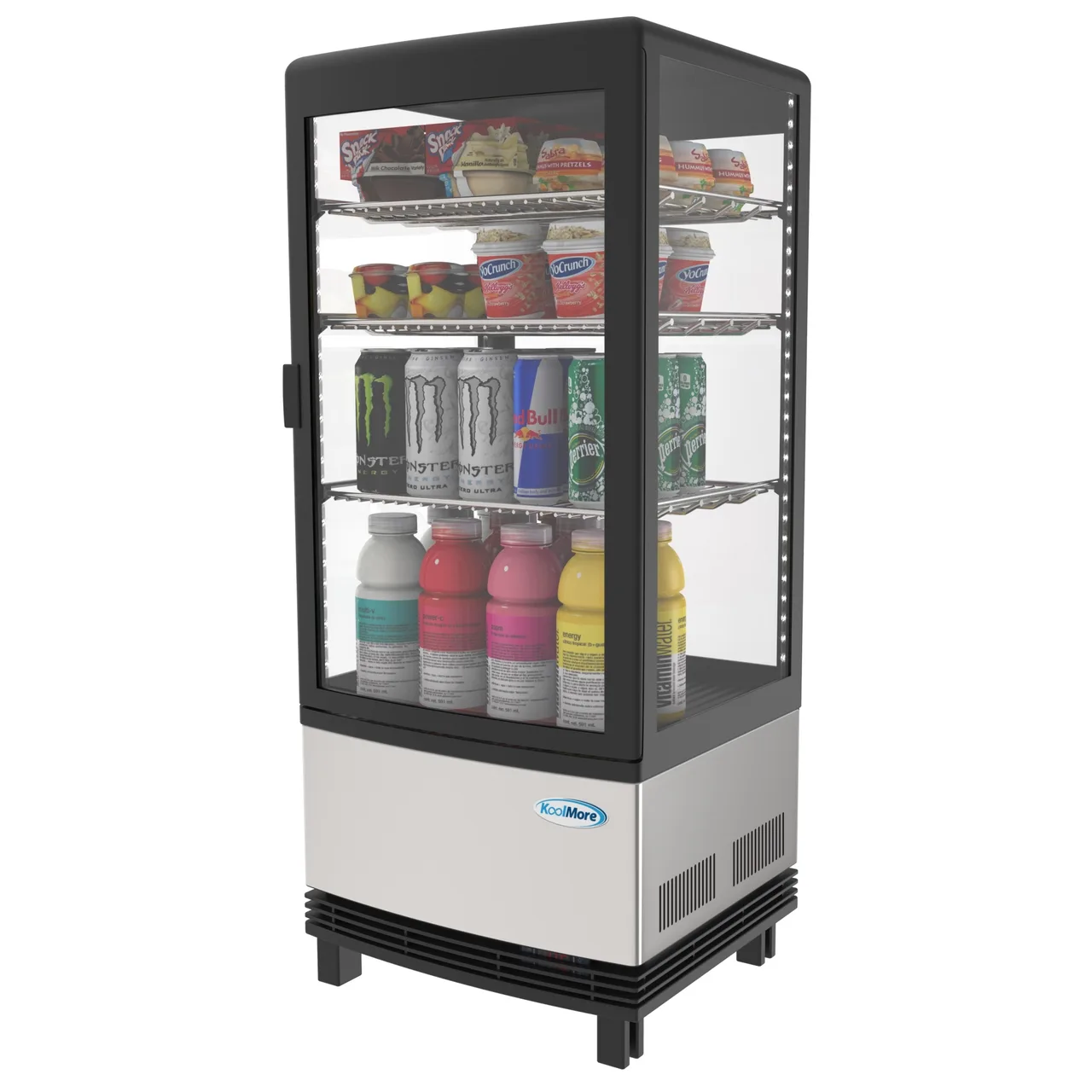 Koolmore CDCU-3C-SS Countertop Display Case, 16-3/4" Width, 3 cu.ft, Steel, Temp Control, LED Light