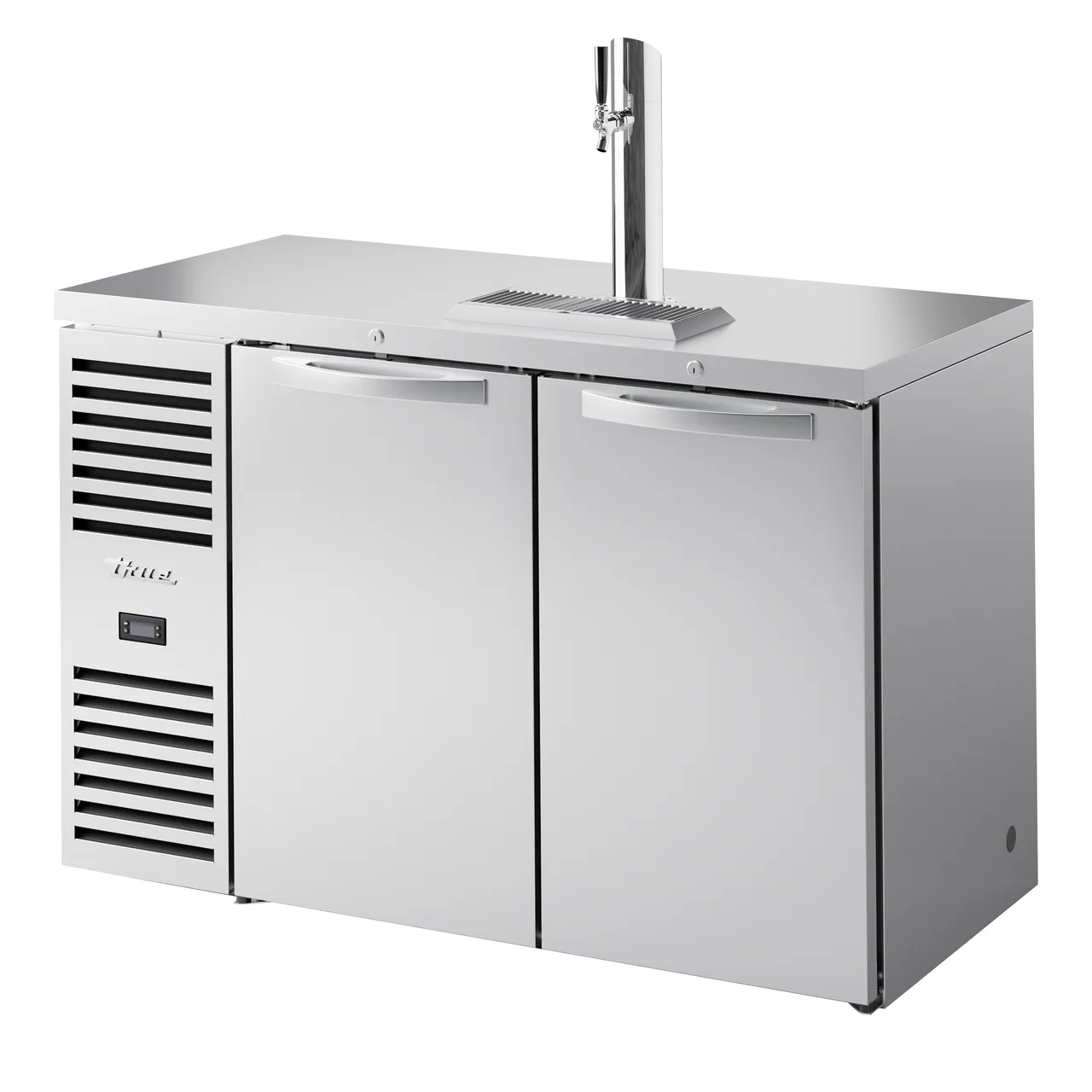 True TDR52-RISZ1-L-S-SS-1 52" Two Section Stainless Steel Draft Beer Cooler, 120 Volts