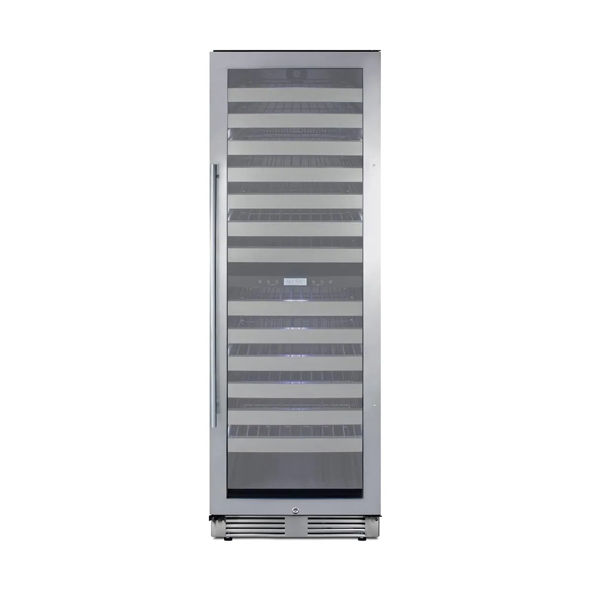 Summit SWCP2163CSS 24" Glass Door Wine Refrigerator, Dual Temperature, 163 Bottles