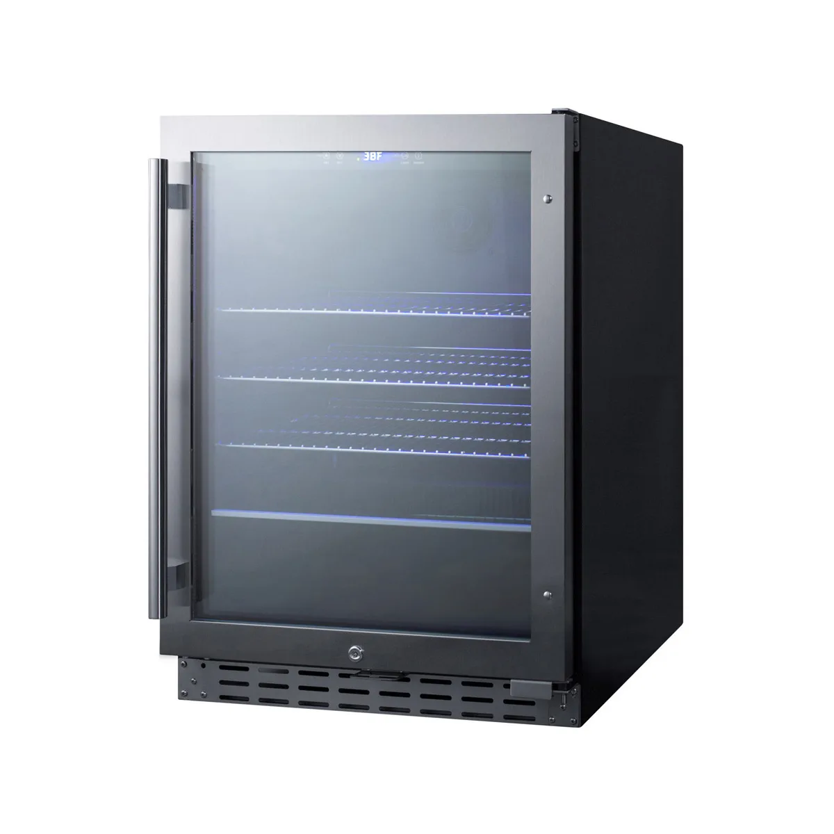 Summit ALBV2466 23-1/2" Countertop Beverage Merchandiser Refrigerator in Black, 4.2 cu. ft.