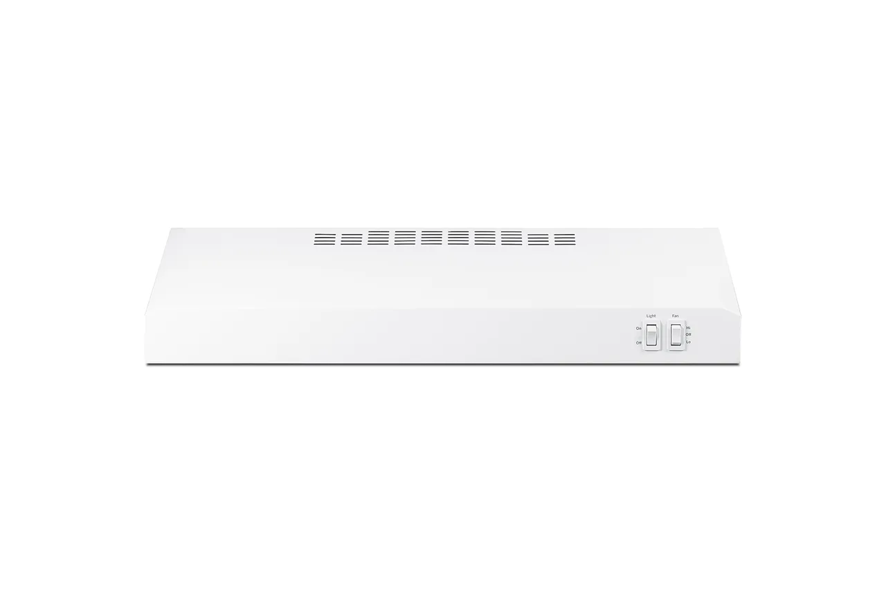 Summit HC24WW - 24" White Under Cabinet Range Hood, Ducted/Recirculating, 200 CFM, ETL, 115V Hard‑Wired