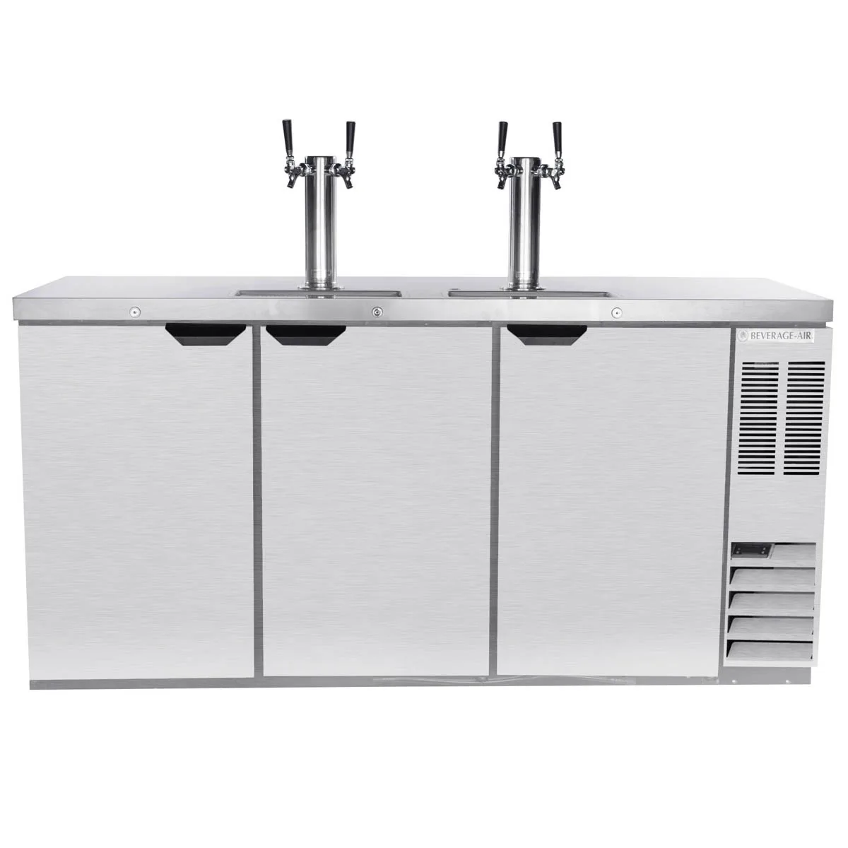 Beverage Air DD72HC-1-S 72" Draft Beer Cooler w/ 3 Kegs, 19.95 cu. ft., 2 Dual-Tap Towers